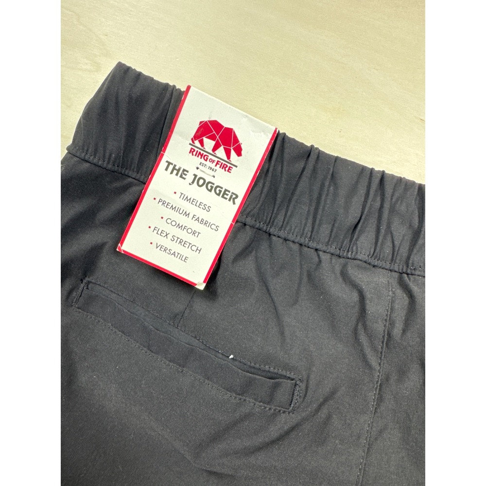 Ring of Fire Mens Tech Cargo Joggers Black Stretch Utility Pants Medium NWT - Picture 9 of 9